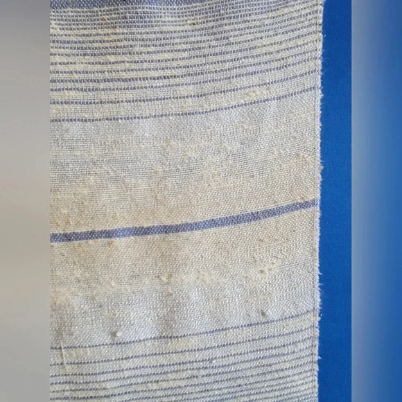 Vintage Table Linens Blue Yellow White Two Pieces Different Sizes - Picture 10 of 12